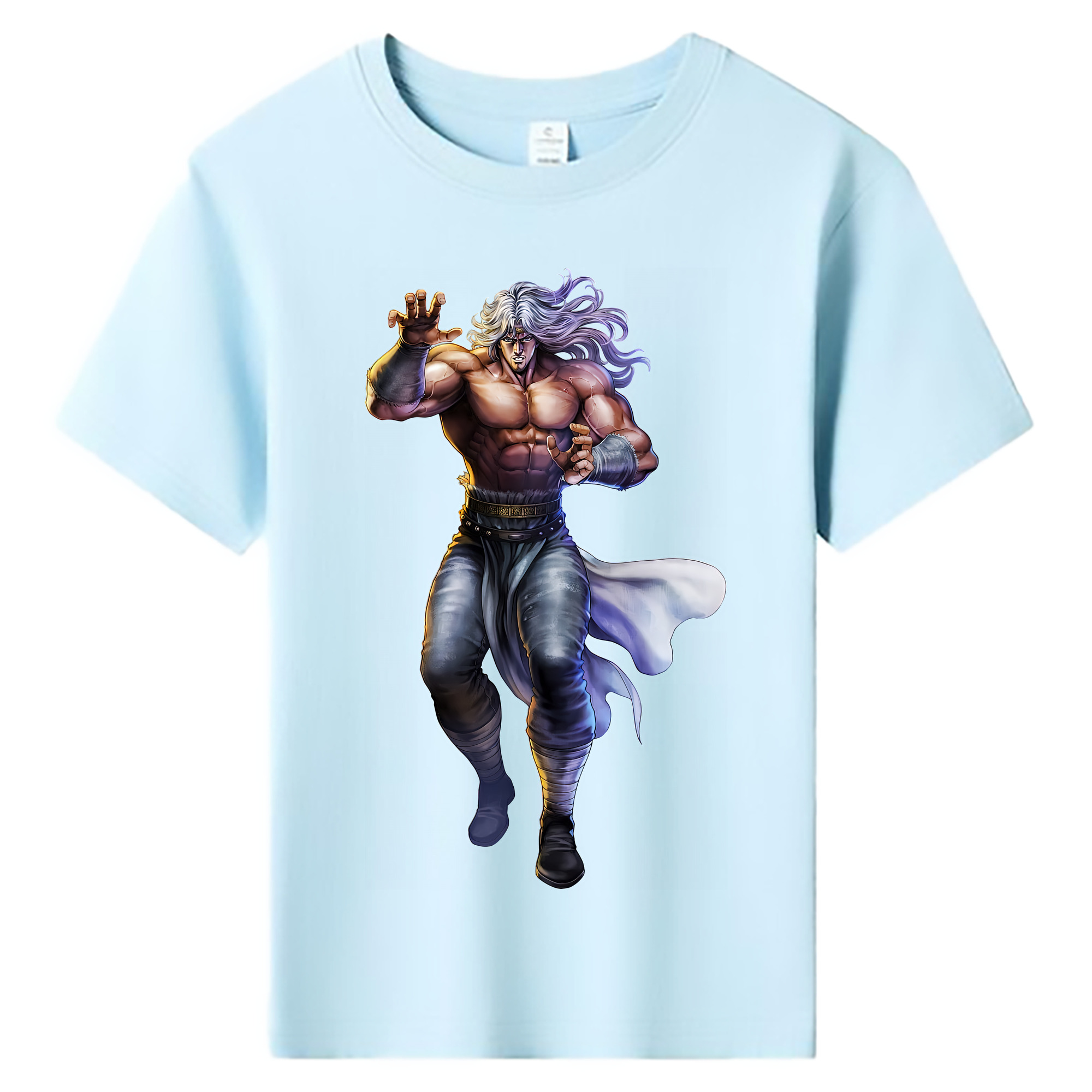 （画像用） 北斗の拳 Fist of the North Star 綿100％キッズTシャツ（フロントプリント）
